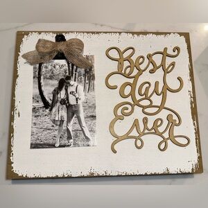 Versona Gold and White Decorative Frame